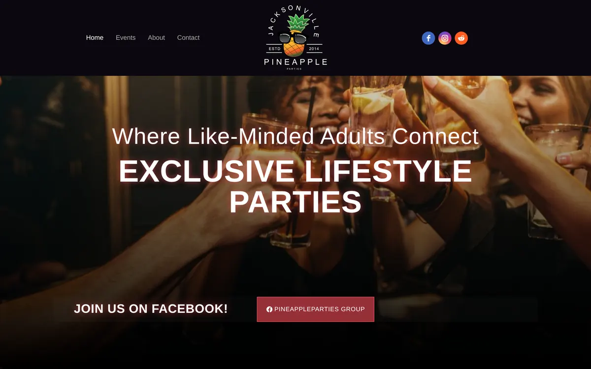 Pineapple Parties home page